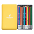  Színes ceruzakészlet, háromszögletű, fémdobozos, DELI "Color Emotion", 12 különböző szín 