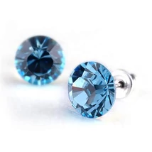 Fülbevaló, aquakék SWAROVSKI® kristállyal, 8mm, ART CRYSTELLA® Fülbevaló, aquakék SWAROVSKI® kristállyal, 8mm, ART CRYSTELLA®