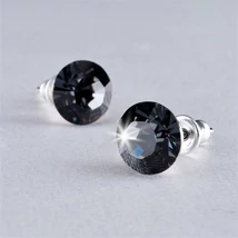 Fülbevaló, Black Diamond SWAROVSKI® kristállyal, 8mm, ART CRYSTELLA® Fülbevaló, Black Diamond SWAROVSKI® kristállyal, 8mm, ART CRYSTELLA®