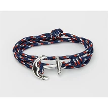 Karkötő, sötétkék hajózsinór, ezüst horgonnyal, állítható, 60cm, ART CRYSTELLA® Karkötő, sötétkék hajózsinór, ezüst horgonnyal, állítható, 60cm, ART CRYSTELLA®