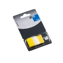 Jelölőcímke GLN Info Flags 25x43mm, 50 lap, transparens/sárga