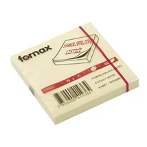 Jegyzettömb FORNAX öntapadós 75X75 mm sárga 100lap