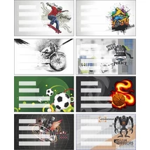 Füzetcímke, 24 db, PANTA PLAST, "Boys"