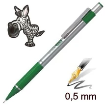 Zebra M-301 nyomósiron zöld fém testtel gumírozott fogóval