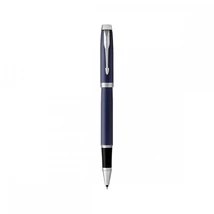 Rollertoll, 0,5 mm, ezüst színű klip, kék tolltest, PARKER "IM Royal", fekete