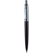 Golyóstoll, 0,8 mm, nyomógombos, dobozban, fekete tolltest, PAX, kék