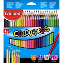Színes ceruza készlet, háromszögletű, MAPED "Color`Peps", 48 különböző szín
