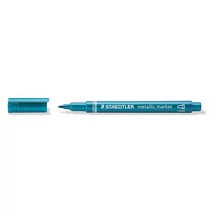 Dekormarker, 1-2 mm, kúpos, STAEDTLER, metálkék