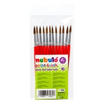 Ecset, no. 10, kerek, festett nyelű, NEBULÓ