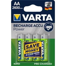 Tölthető elem, AA ceruza, 4x2600 mAh, előtöltött, VARTA "Power"