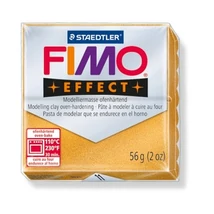 Gyurma, 56 g, égethető, FIMO "Effect", metál arany