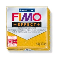 Gyurma, 56 g, égethető, FIMO "Effect", csillámos arany