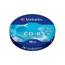 CD-R lemez, 700MB, 52x, zsugor csomagolás, VERBATIM "DataLife"