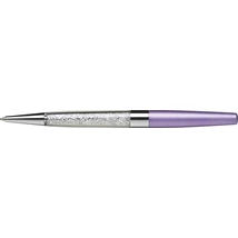 Golyóstoll, világos lila, alul fehér SWAROVSKI® kristállyal töltve, 14cm