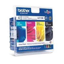 LC1100P Tintapatron DCP 185C, 6690CW nyomtatókhoz, BROTHER b+c+m+y, 1*450 o.+3*325 o.