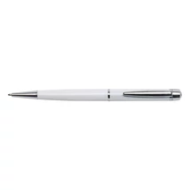 Golyóstoll, fehér "Lily Pen", fehér SWAROVSKI® kristállyal, 14cm, ART CRYSTELLA®