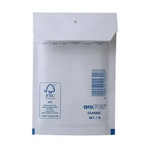 Légpárnás tasak, 125x175 mm külméret, 105x165 mm belméret, VICTORIA, "W1", fehér