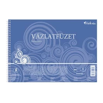 Vázlatfüzet, famentes, B5, spirál, 32 lap, VICTORIA