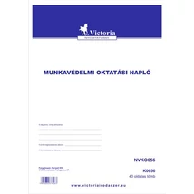 Nyomtatvány, munkavédelmi oktatási napló, 40 oldal, A4, VICTORIA