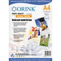 Orink fényes fotópapír A/4-es 180 gr.-os. Kiszerelés 20 ív/csomag