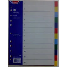 Elválasztó lap FORNAX A4 PP 10 színregiszter