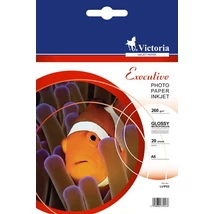 Fotópapír, tintasugaras, A6, 260 g, magasfényű, VICTORIA "Executive"