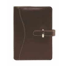 Kalendárium, gyűrűs, betétlapokkal, "S", műbőr, SATURNUS, barna Kalendárium, gyűrűs, betétlapokkal, "S", műbőr, SATURNUS, barna