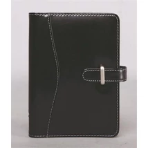 Kalendárium, gyűrűs, betétlapokkal, "S", műbőr, SATURNUS, fekete Kalendárium, gyűrűs, betétlapokkal, "S", műbőr, SATURNUS, fekete