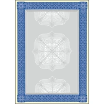 Előnyomott papír, A4, 185 g, SIGEL "Oklevél", kék