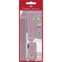  Faber-Castell grafitceruza szett 3db GRIP 2001(B) +SLEEVE hegyező +radír rózsa árnyékok bliszterben