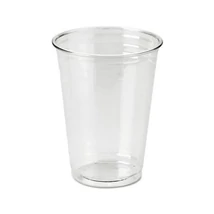 Műanyag pohár, 3 dl, fehér víztiszta