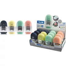 Hegyező 1 lyukú, tartályos, radírral Milan "Capsule" Silver