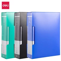 Bemutatómappa, 100 zsebes, PP, A4, feliratozható, kemény borító, DELI "START", vegyes szín