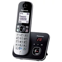 Telefon, vezeték nélküli, üzenetrögzítő, PANASONIC "KX-TG6821PDB", fekete Telefon, vezeték nélküli, üzenetrögzítő, PANASONIC "KX-TG6821PDB", fekete