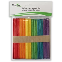 CreArt Fa Spatula 115x10 mm Vegyes Színekben 50 Darab/Csomag