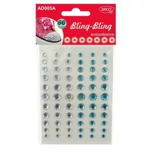 Strasszkő, öntapadós 66 db/csomag Daco "Bling-Bling" kék