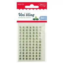Strasszkő, öntapadós 7 mm 84 db/csomag Daco "Uni bling" zöld