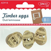 Fa dekoráció, tojások Daco "Timber eggs"