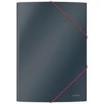 Gumis mappa, 15 mm, karton, A4, LEITZ "Cosy", bársonyszürke