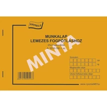A.3510-158 MUNKALAP LEMEZES FOGPÓTLÁSHOZ, FEKVŐ, 25*3 LAPOS 70 G/M2 OFSZET, A/5