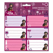 Ars Una Cute Animals-puppy csomagolt füzetcímke (3x6 db)