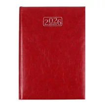 Naptár, tervező, A5, napi, VICTORIA OFFICE "Chrono", bordó (2026 évi)