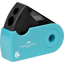 Hegyező, kétlyukú, tartályos, balkezes, FABER-CASTELL "Sleeve", türkíz
