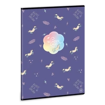 Ars Una Wonderland Unicorn A/4 extra kapcsos füzet-négyzethálós