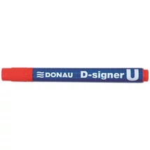 Alkoholos marker, 2-4 mm, kúpos, DONAU "D-signer U", piros