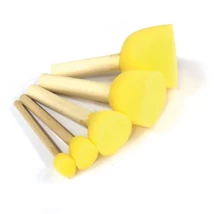 CreArt Szivacsecset Szett Sárga Kör Alakú 1,5-5 mm 5 Darab/Csomag