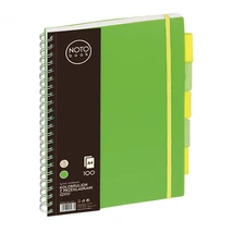 Spirálfüzet regiszteres GRAND A/4 vonalas 100 lapos zöld