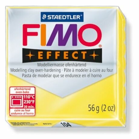 Gyurma, 56 g, égethető, FIMO "Effect", áttetsző sárga