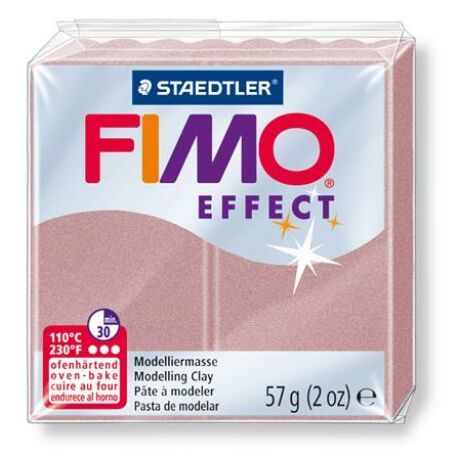 Gyurma, 57 g, égethető, FIMO "Effect", rózsaszín gyöngyház