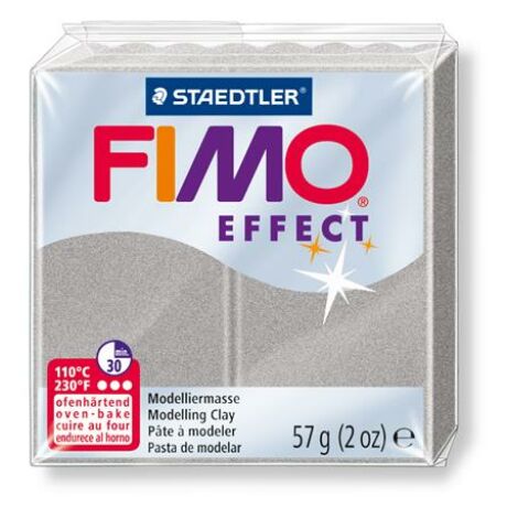Gyurma, 57 g, égethető, FIMO "Effect", halvány ezüst gyöngyház